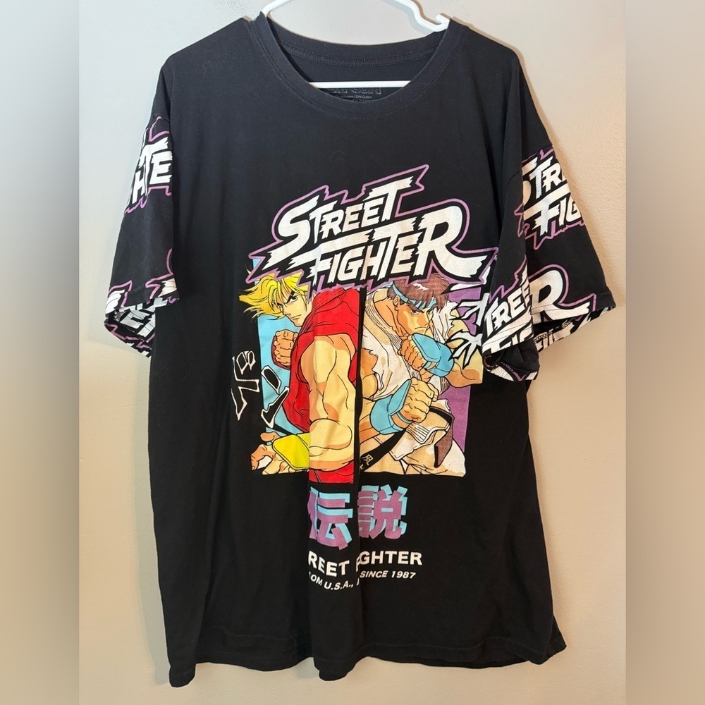 Capcom Men's Limited Edition Vintage Black Street Fighter T-Shirt Size 3XL - Picture 2 of 9